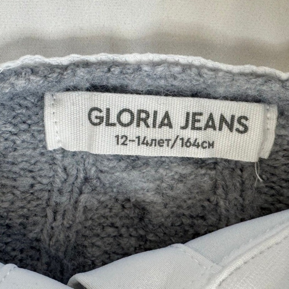Gloria Jeans Girls Grey Cable Knit 2-in-1 Layered Sweater Shirt Size 12-14 164cm - Picture 4 of 10